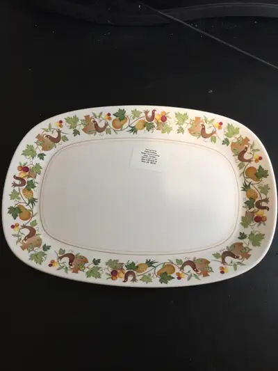 SP-01-HC – Porcelain Serving Platter 14" × 9.5" – Folk-Art Homec, View more