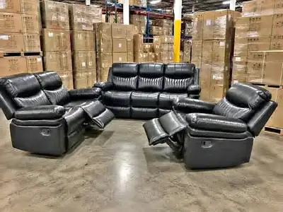 Manual Leather Recliner Sofa Set 3+2+1, View more