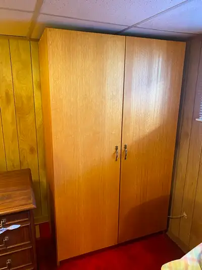 Handmade Solid Oak Wardrobe / 2-Door Armoire with Drawers, View more