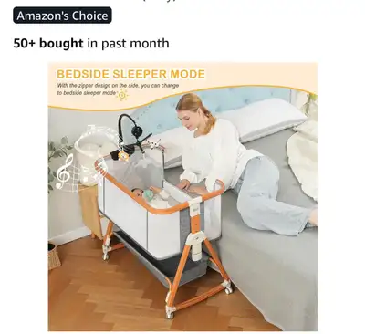 3-in-1 bedside bassinet, View more