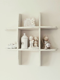 Painted Distressed white shelf