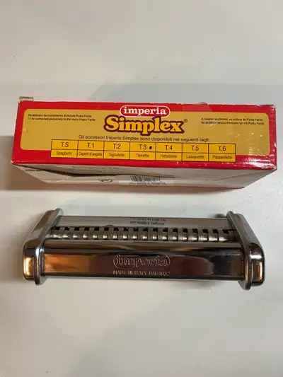 Pasta Machine Attachment for Imperia Machine. Made in Italy. Excellent condition.