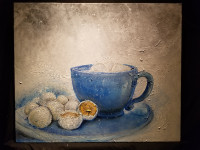 - Original Painting - Blue Coffee Cup