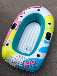 Vintage 1990s Wet Set Inflatable One-Person Boat 62" x "40