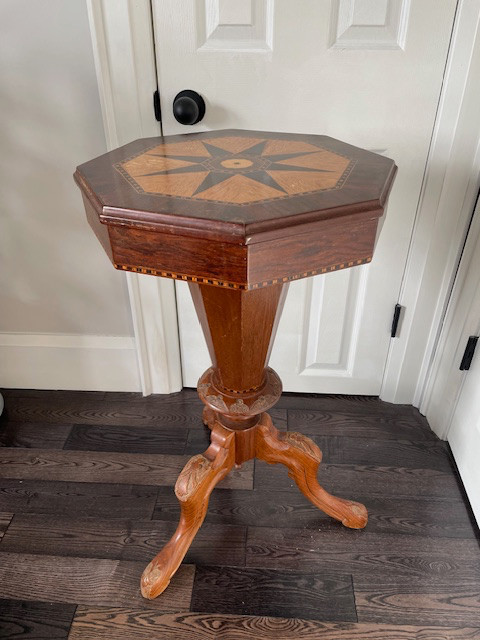 Victorian Wood Trumpet Sewing Table in Other Tables in Oshawa / Durham Region