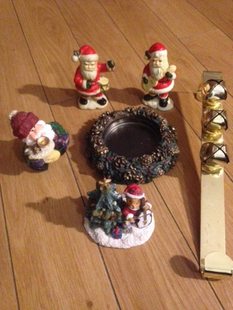 Déco Noël: Porte-bougie, accroche-couronne, Père Noël dans Décoration intérieure et accessoires  à Laval/Rive Nord