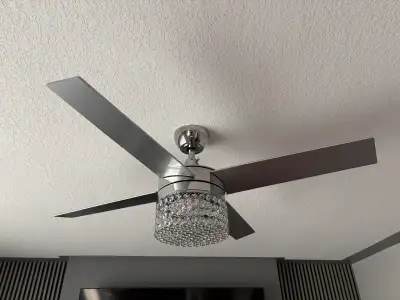 52” Crystal Ceiling Fan/Light with Remote, View more