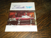 Caravelle Plymouth Chrysler 1978 Car Sales Brochure