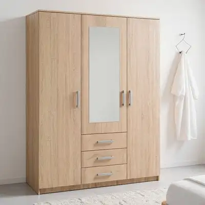 Modern Wardrobe with Mirror – Sleek, Spacious & Elegant, View more