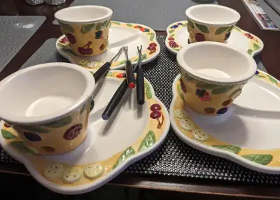 Ens pour fondue aux chocolats 4 personnes, View more