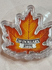 2016 Canada $20 Canada's Colourful Maple Leaf Fine Silver Coin