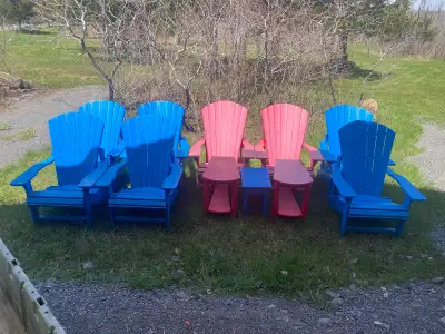 CR Plastics Classic Adirondack Chairs And Side Tables, View more
