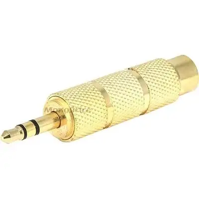 iCAN 3.5mm Stereo Plug to 1/4" Stereo Jack gold plated, View more