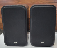 Polk S20 Bookshelf Speaker Pair - Black Walnut