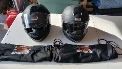 2 never used Oricine Forma motorcycle helmets. 75 each or both for 120