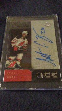 Scott Gomez 2000-2001 UD Ice Clear Cut Autograph Card