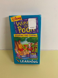 Disney Winnie the Pooh Sharing and Caring VHS with Flash Cards 1