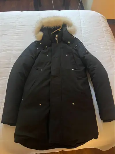 MOOSE KNUCKLES ORIGINAL SHEARLING TRIM STIRLING PARKA, View more