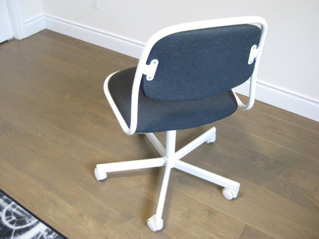 Ikea Bedroom Size Work Table Desk Plus Grey Fabric Swivel Chair in Desks in Kitchener / Waterloo - Image 4