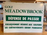 Golf Meadowbrook sign