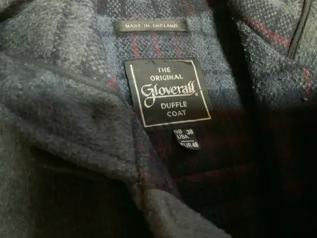 Men’s GLOVERALL Winter Duffel coat size 38 made in England62866660750722121
