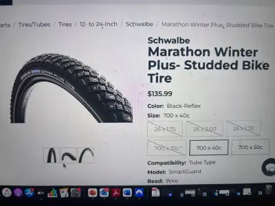 Schwalbe studded bicycle tires, View more
