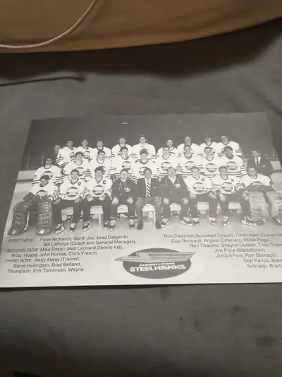 1986-19877 OHL Defunct Hamilton Steelhawks Hockey Team Photo, View more
