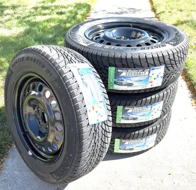 Brand New Set of 4 Winter Tires Installed & Balanced on Brand New Steel Rims I DO NOT PUT THEM ONTO...