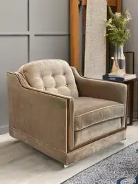 Beautiful vintage Skylar Peppler velvet lounge chair 