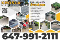 Call 6479912111 Steps, Interlocking, Driveways,Chimney repair,