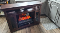 NEW - TV Stand with fireplace insert $450 OBO