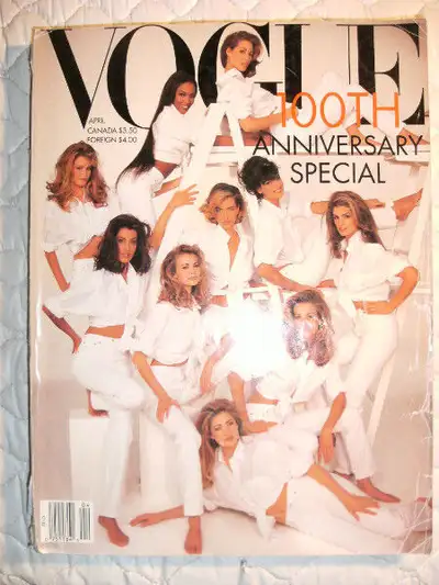 Vogue 100th Anniversary Issue Supermodel Cover (April 1992), View more