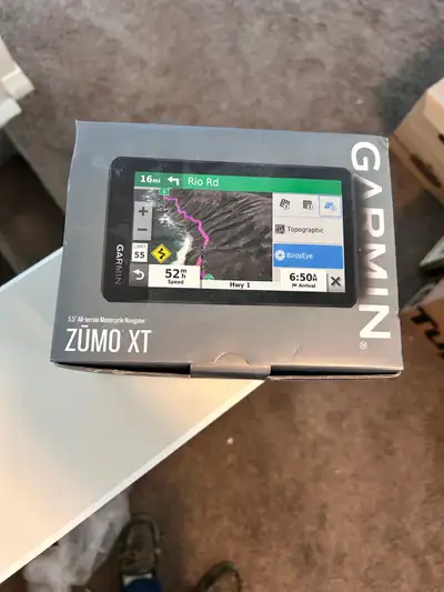 This Garmin GPS is brand new in the box and never used. I got it last Christmas but can't ride anymo...