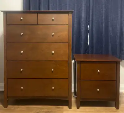 Modern Tall Dresser + Matching Nightstand Set , View more