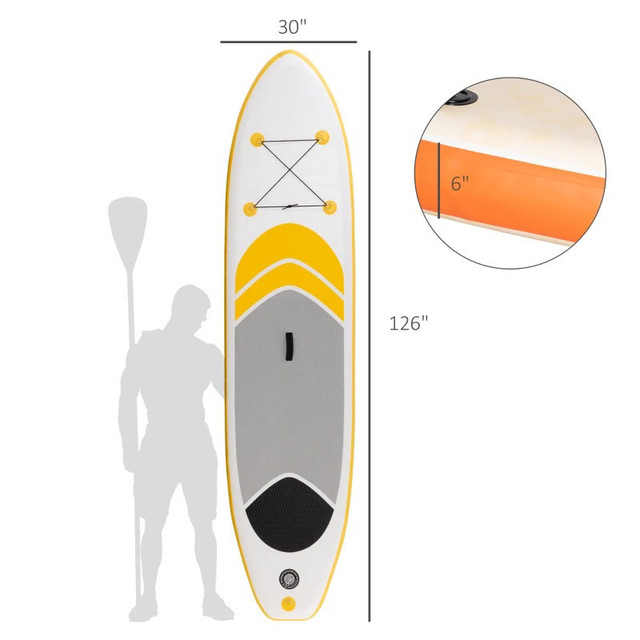 Inflatable Paddle Board, Stand Up Paddle Board Adjustable Alumin in Water Sports in Markham / York Region