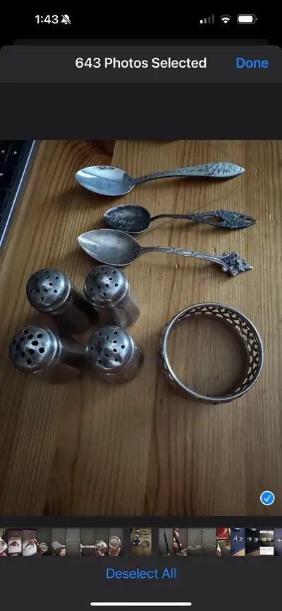 Sterling silver flatware set some items from birks