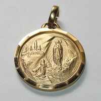 Commemorative Lourdes medal