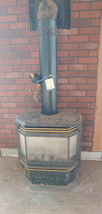 Gas faux wood stove
