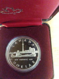 1984 Canada proof silver one         dollar coin
