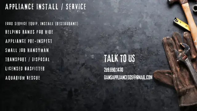 Small job handyman / Appliance Installation, Repair  / Gasfitter62864741997442122