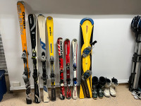 Skis 120,120,120, 160, 170cm & Snowboard 160cm