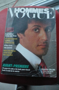 VOGUE HOMMES 1986 ( vintage ) SYLVESTER STALLONE