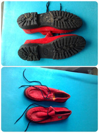 Red Nubuck Leather Shoes s.40