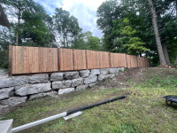 Fencing, post holes and decks
