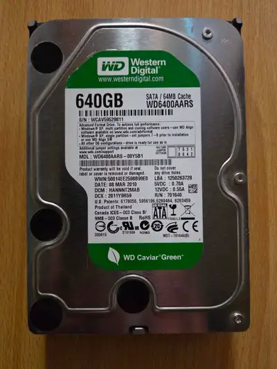 640GB Hard drive, View more