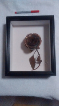 Copper Rose in Shadow Box