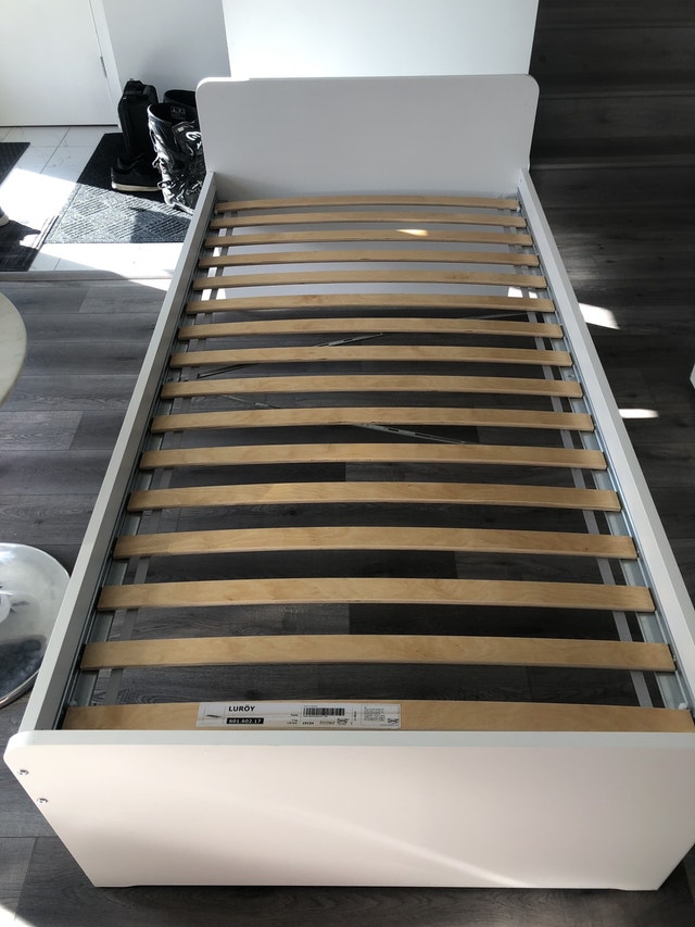 IKEA twin bed frame w. Slatted bed base. Beds & Mattresses Calgary