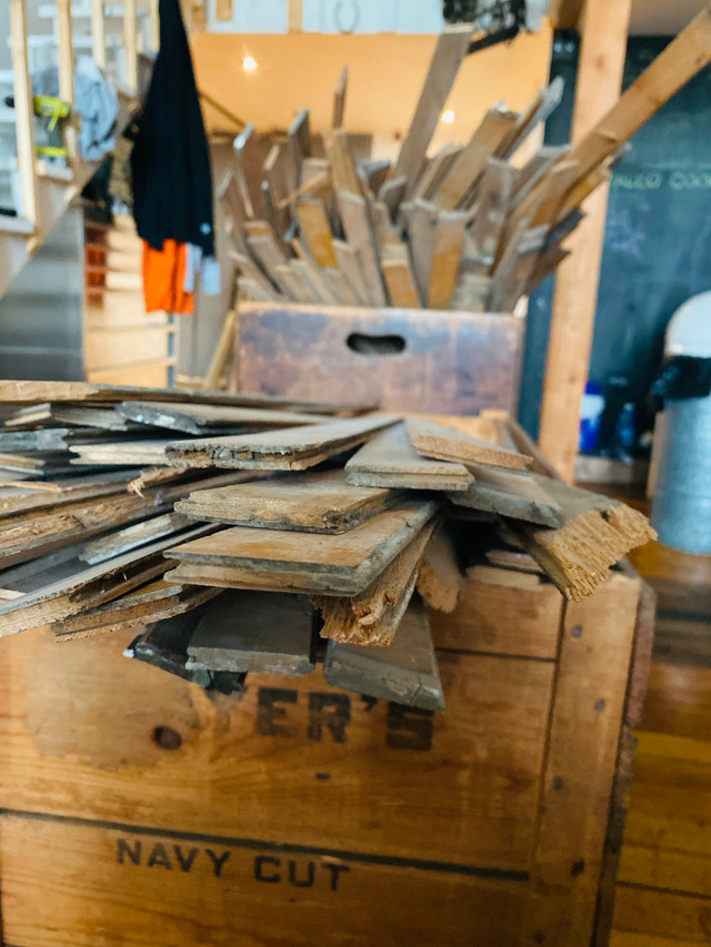FREE Reclaimed Hardwood Oak Flooring Strips for Reuse / Firewood in Free Stuff in City of Toronto - Image 3