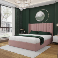 Brand new Pink Bed Storage bed Velvet Bed |Queen & King availabl