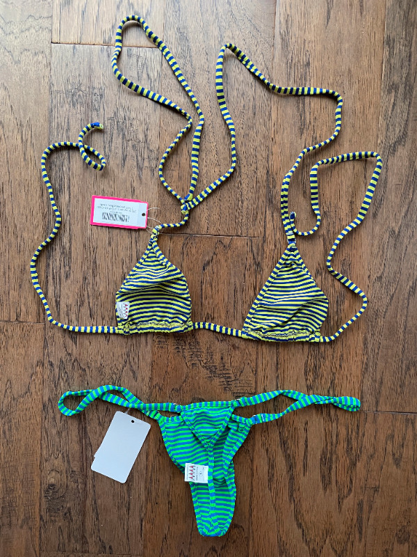 Wicked Weasel 449/312 bikini set (size L/S) NWT striped in Other in St. Catharines - Image 2